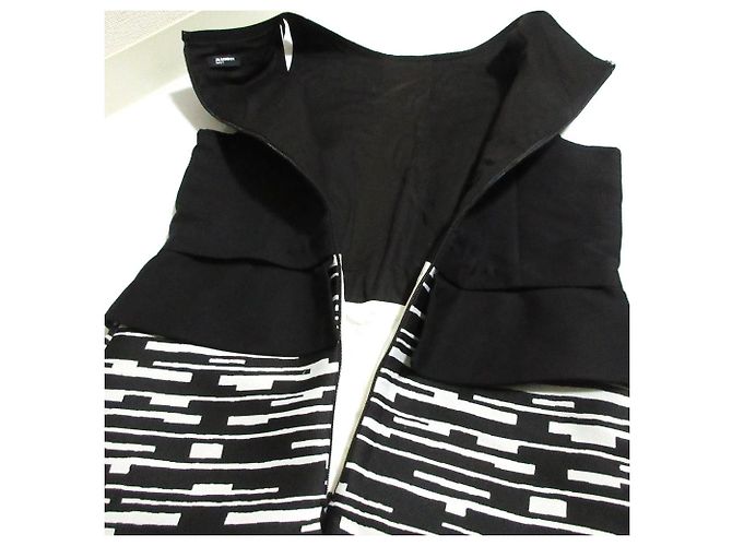Vestido sin mangas Jil Sander Navy Negro Blanco Naranja - vista 5