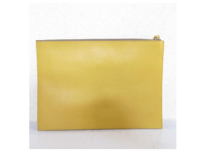 Clutch in pelle Furla Paper Moon Giallo - vista 2