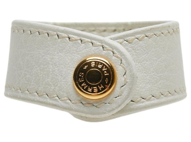 Porta guanti in pelle Hermès Nomade Bianco D'oro - vista 2