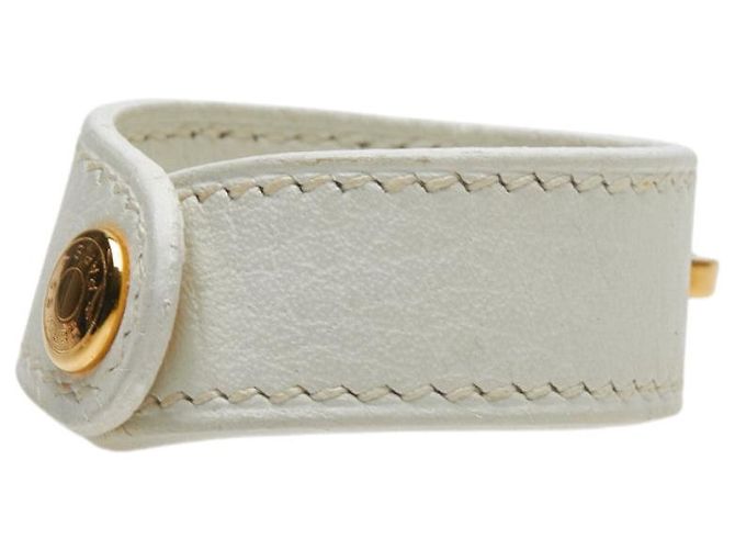 Porta guanti in pelle Hermès Nomade Bianco D'oro - vista 3