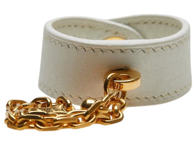 Porta guanti in pelle Hermès Nomade Bianco D'oro - vista 4
