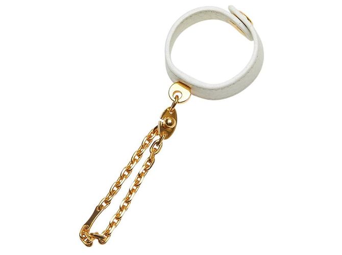 Porta guanti in pelle Hermès Nomade Bianco D'oro - vista 5