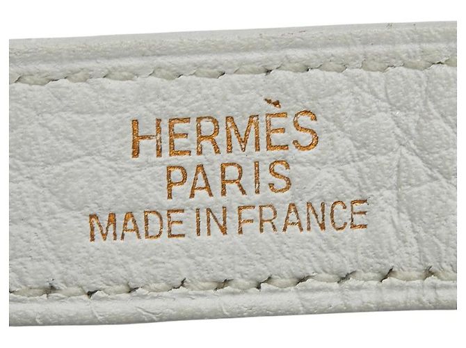 Porta guanti in pelle Hermès Nomade Bianco D'oro - vista 6