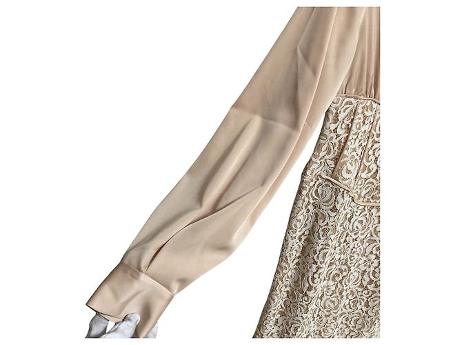 Autre Marque Spitzenkleid eimy istoire Beige - Ansicht 3