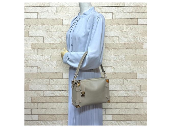 Bolso de Hombro Side Trunk MM Louis Vuitton Beige Gris pardo - vista 3