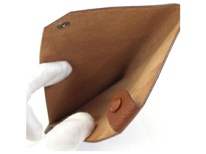 Hermès Tarmac PM Reisepasshülle Braun Weiß - Ansicht 3