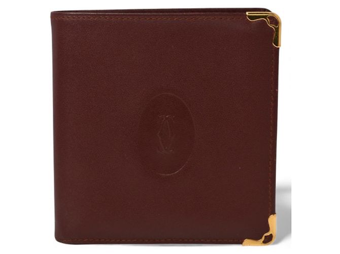 Portafoglio bi-fold Must de Cartier per uomo Bordò - vista 2