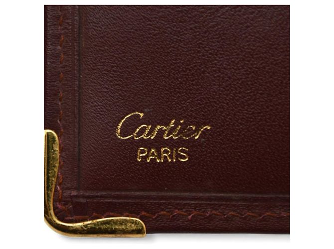 Portafoglio bi-fold Must de Cartier per uomo Bordò - vista 7