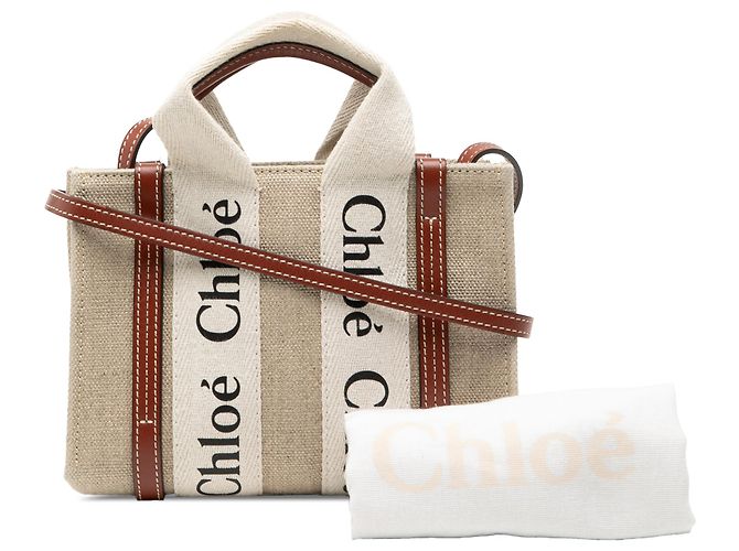 Chloé Beiger Mini-Canvas Woody-Shopper - Ansicht 8