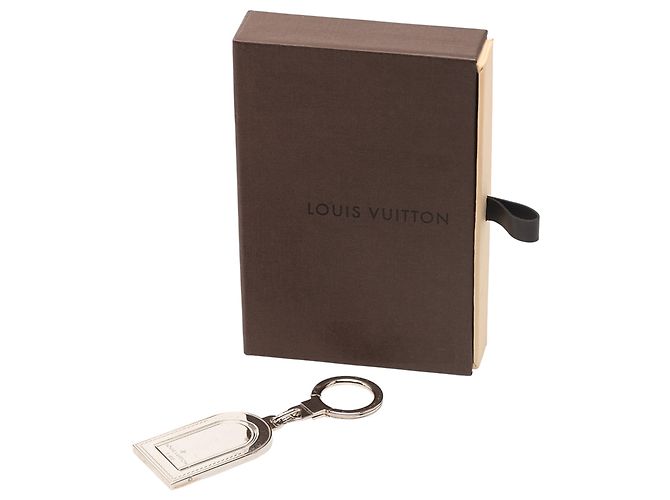 Etichetta per bagagli in metallo argento Louis Vuitton - vista 3