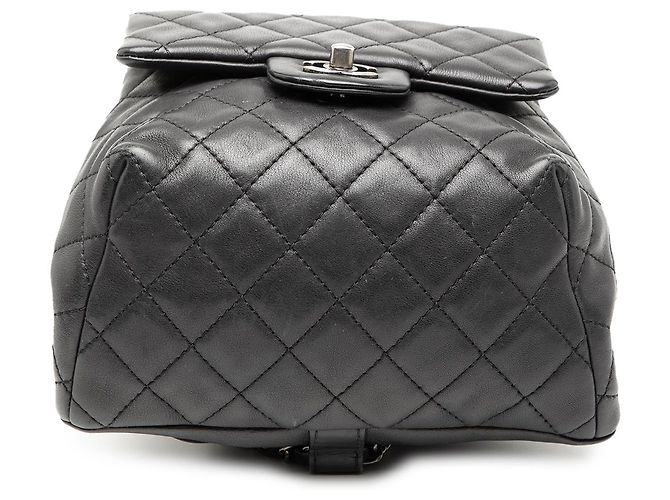 Chanel Black Small CC Calfskin Drawstring Flap Backpack - view 3
