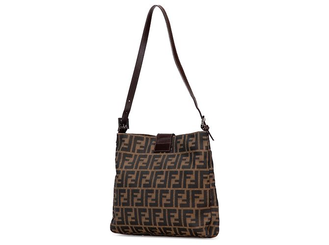 Fendi Braune Zucca Canvas Schultertasche - Ansicht 2