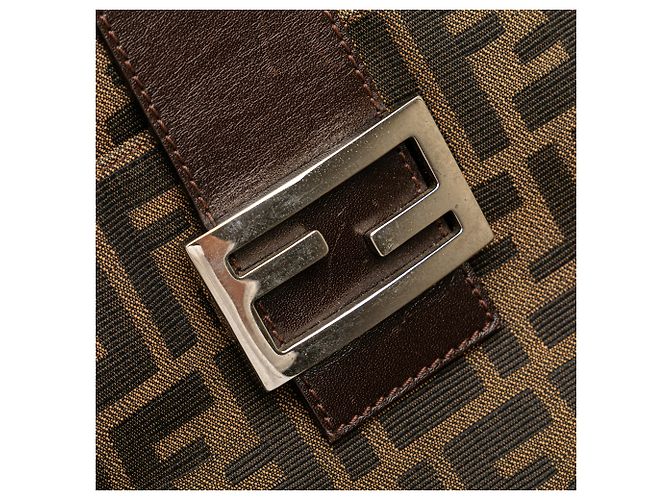 Fendi Braune Zucca Canvas Schultertasche - Ansicht 9