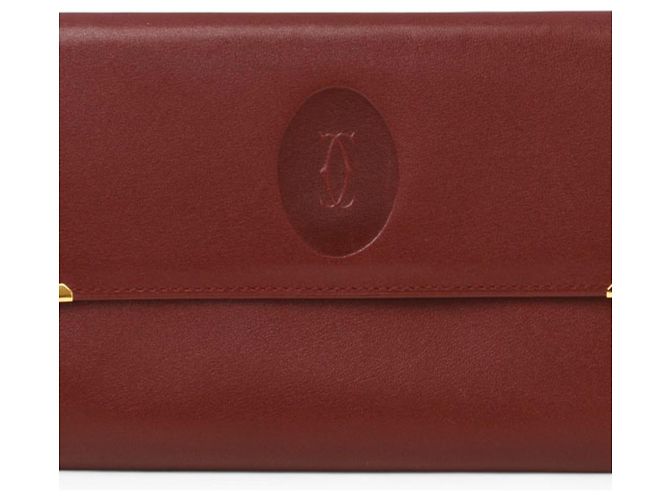 Cartera Tri-Fold Must de Cartier en Burdeos - vista 2
