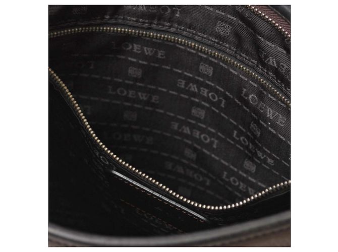 Borsa a Spalla Loewe Anagram in Marrone Scuro - vista 12