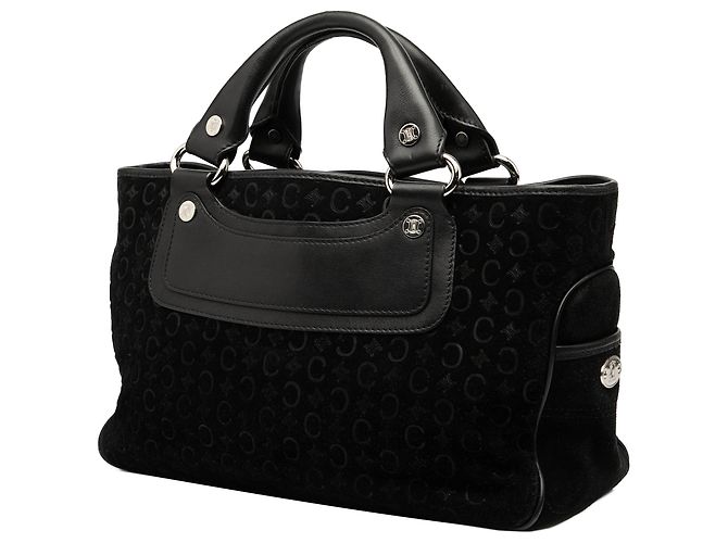 Céline Borsa Boogie in suede Macadam nera Celine Nero - vista 2