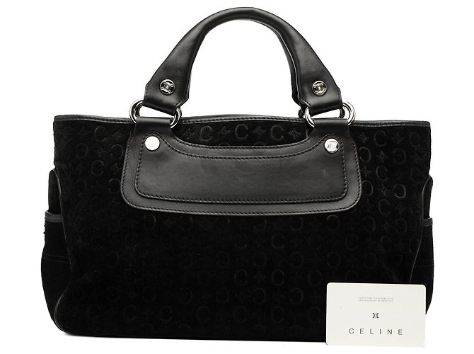 Céline Borsa Boogie in suede Macadam nera Celine Nero - vista 9