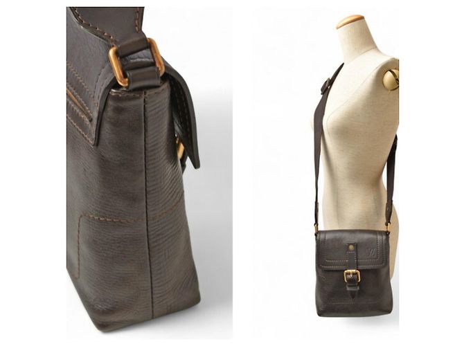Borsa a Spalla da Uomo Louis Vuitton Coffee Utah Yuma Marrone - vista 3