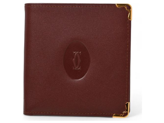 Portafoglio bi-fold Cartier Must de Bordeaux Bordò - vista 2