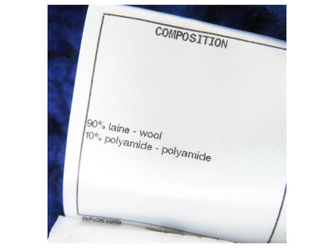 Set di scaldacollo e scaldabraccia in maglia Chanel Blu - vista 11