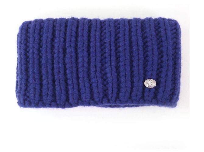 Set di scaldacollo e scaldabraccia in maglia Chanel Blu - vista 6