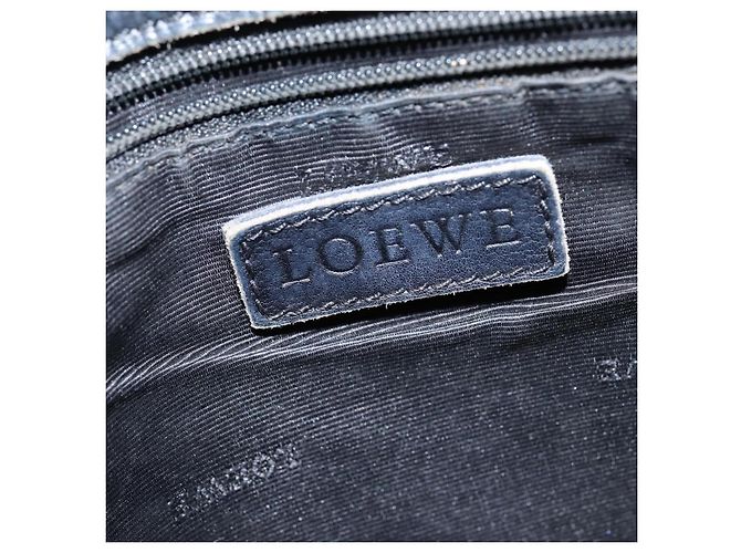 Borsa a Spalla Loewe Anagram in Pelle Nero - vista 6