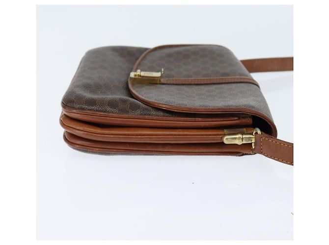 Céline Borsa a Spalla Celine Macadam in Pelle PVC Marrone - vista 4