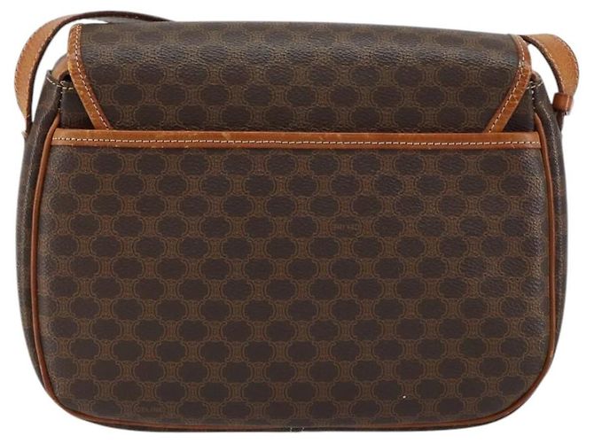 Céline Bolsa de Ombro Celine Macadam em Couro PVC Marrom - vista 2
