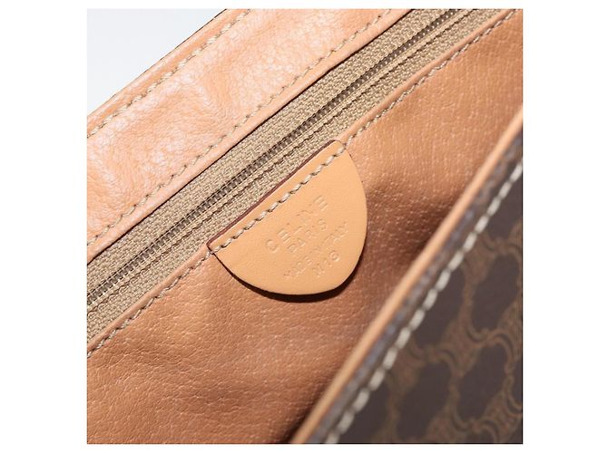 Céline Bolsa de Ombro Celine Macadam em Couro PVC Marrom - vista 6