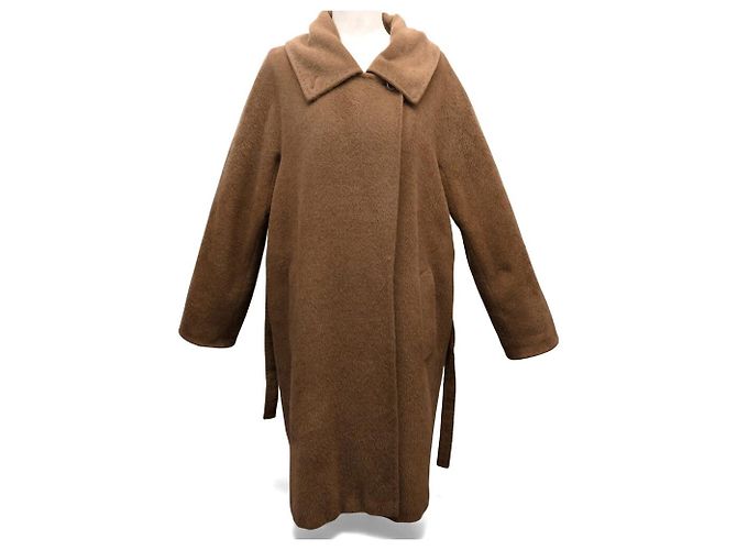 ABRIGO LARGO MAX MARA MANUELA 70% ALPACA Y 30% LANA CINTURÓN CAMEL Camello - vista 4