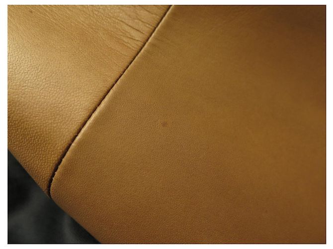 NUEVO RARO TRENCH LARGO SAINT LAURENT 740485 36 S ABRIGO DE CUERO CAMEL Camello - vista 12
