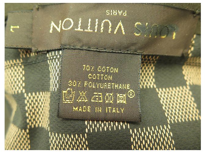 NEUER LOUIS VUITTON HUT GRÖSSE 60 AUS SCHWARZEM BAUMWOLL MIT DAMIER-INNENFUTTER - Ansicht 15