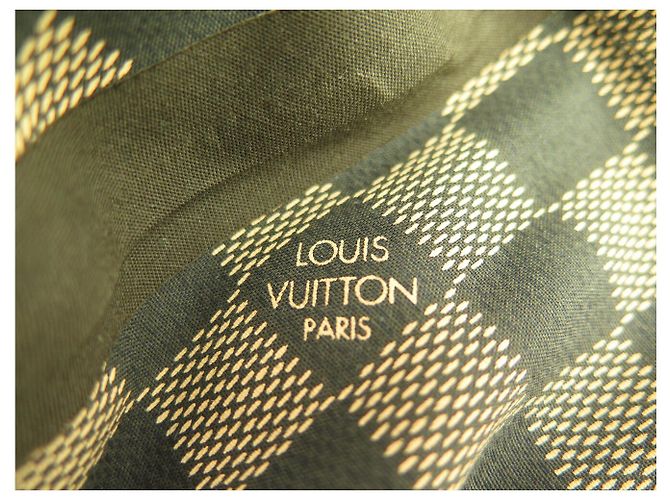 NEUER LOUIS VUITTON HUT GRÖSSE 60 AUS SCHWARZEM BAUMWOLL MIT DAMIER-INNENFUTTER - Ansicht 18