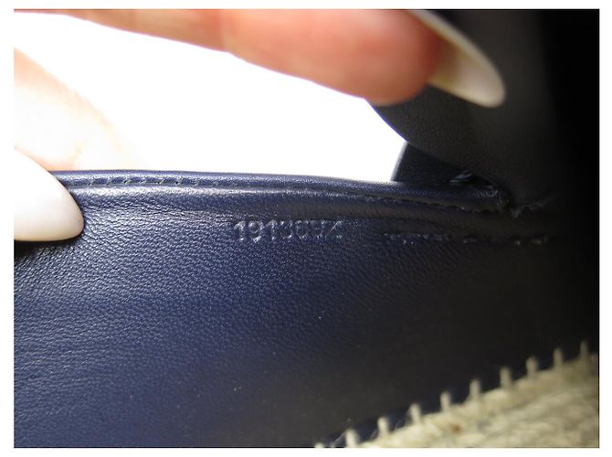 Hermès MOCASSINI ESPADRILLES HERMES TRIP 46 IN PELLE BLU Blu navy - vista 9