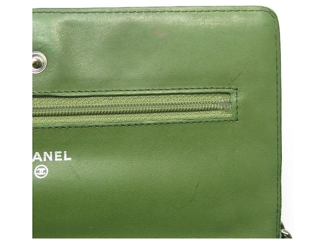 SAC A MAIN CHANEL WALLET ON CHAIN ED LIMITEE CUIR PYTHON BANDOULIERE WOC BAG Vert - vue 17