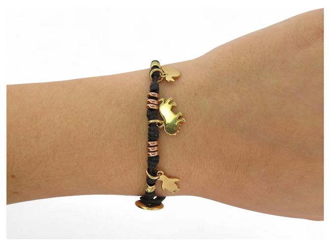 Dodo Pomellato Bracciale Dodo Rondelles Granelli Charms Leone Pinguino Anatra Oro Giallo 18K D'oro - vista 14