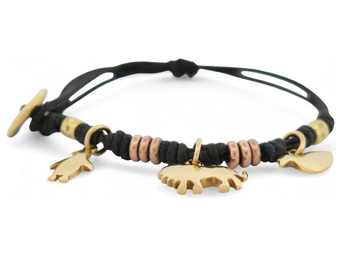 Dodo Pomellato Bracciale Dodo Rondelles Granelli Charms Leone Pinguino Anatra Oro Giallo 18K D'oro - vista 2