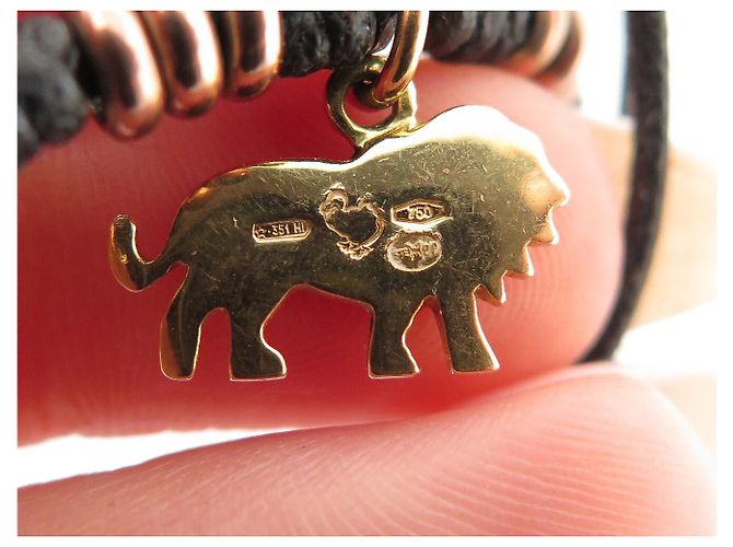 Dodo Pomellato Bracciale Dodo Rondelles Granelli Charms Leone Pinguino Anatra Oro Giallo 18K D'oro - vista 7