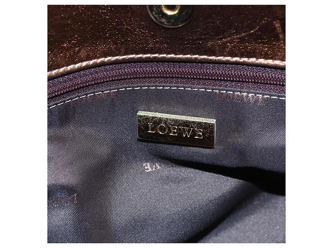 Borsa in pelle Anagram vintage Loewe Metallico - vista 6