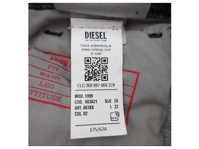 Autre Marque Pantalones de denim D-Reggy 1999 de DIESEL Negro - vista 14