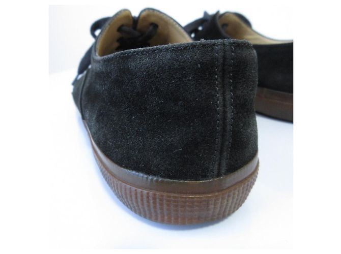 Timeless Scarpe flat in suede con lacci Chanel Coco Mark Nero - vista 17