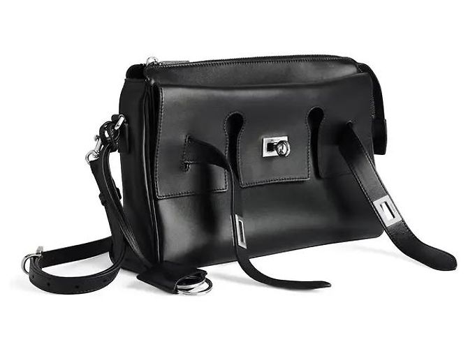 Balenciaga BORSA MESSENGER NERA PICCOLA CON ZIP BEL AIR PER UOMO Nero - vista 8