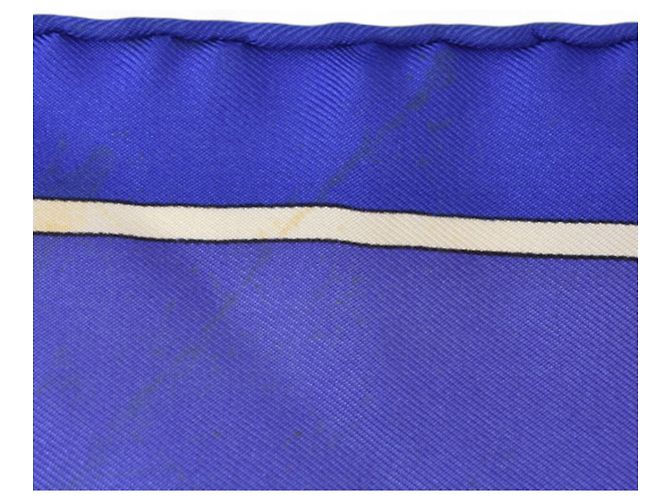 Hermès Carré 90 Seidenschal Blau - Ansicht 12