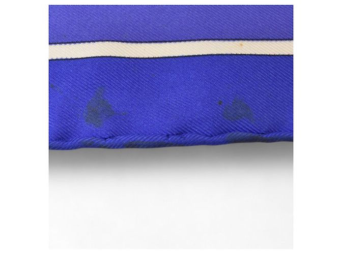 Hermès Carré 90 Seidenschal Blau - Ansicht 13