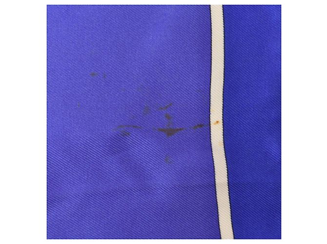 Hermès Carré 90 Seidenschal Blau - Ansicht 9