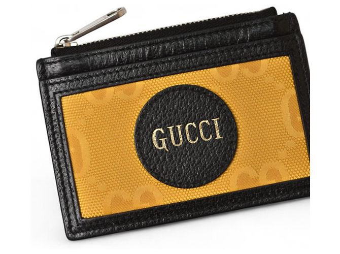 Portafoglio Gucci in nero e giallo - vista 3
