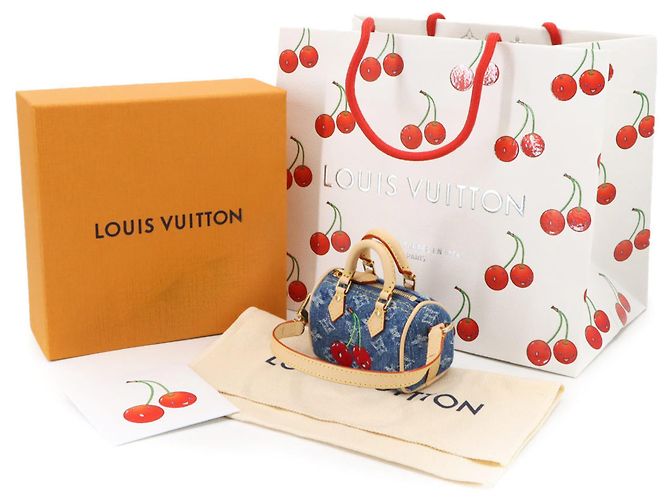 Portachiavi Micro Speedy LV x TM di Louis Vuitton Blu Monogramma - vista 2