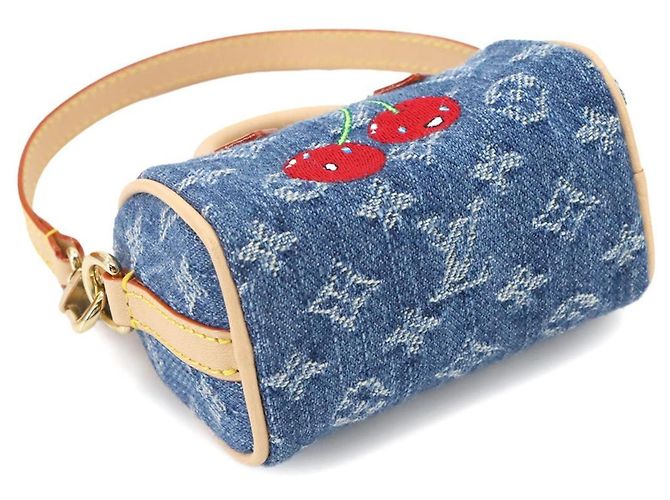 Portachiavi Micro Speedy LV x TM di Louis Vuitton Blu Monogramma - vista 5