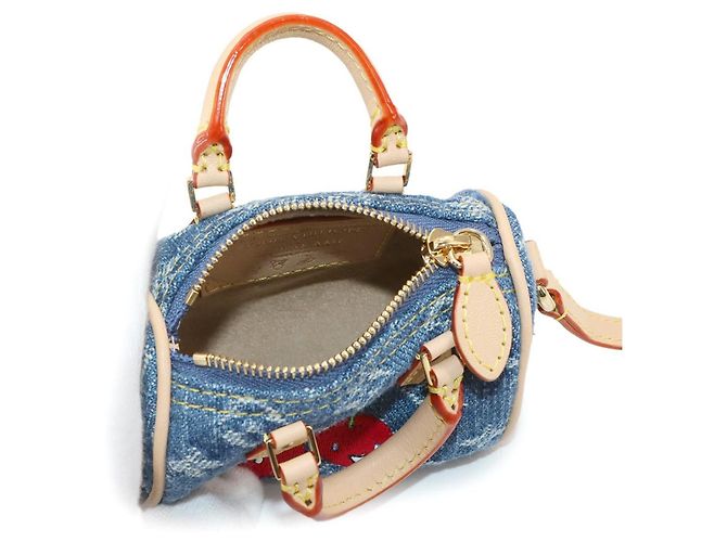 Portachiavi Micro Speedy LV x TM di Louis Vuitton Blu Monogramma - vista 7