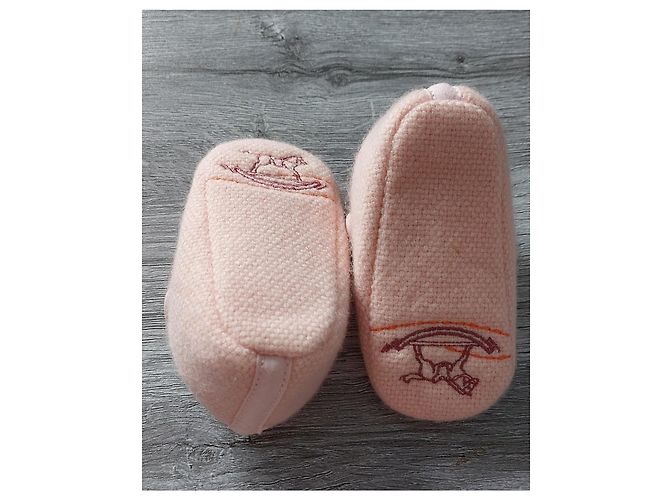 Chaussons Hermès Pif o Galop cachemire rose - vue 3